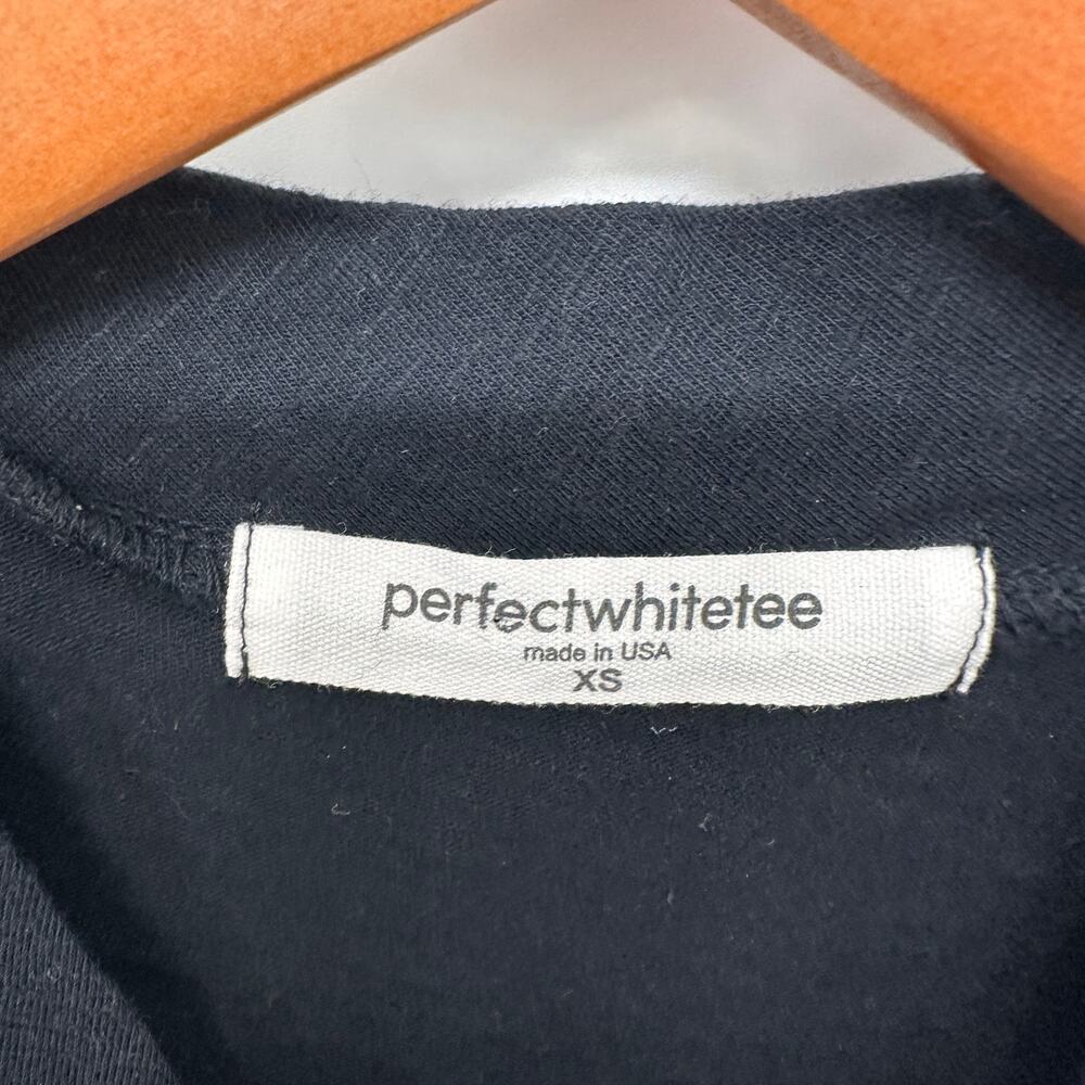 PERFECTWHITETEE Black Mock Neck Tank // XS - Picture 3 of 5